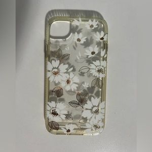 Clear iPhone 11 Case — Gold and Floral design